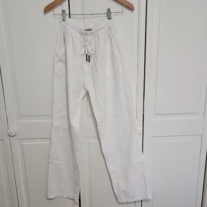 Women's White Straight Leg Pants